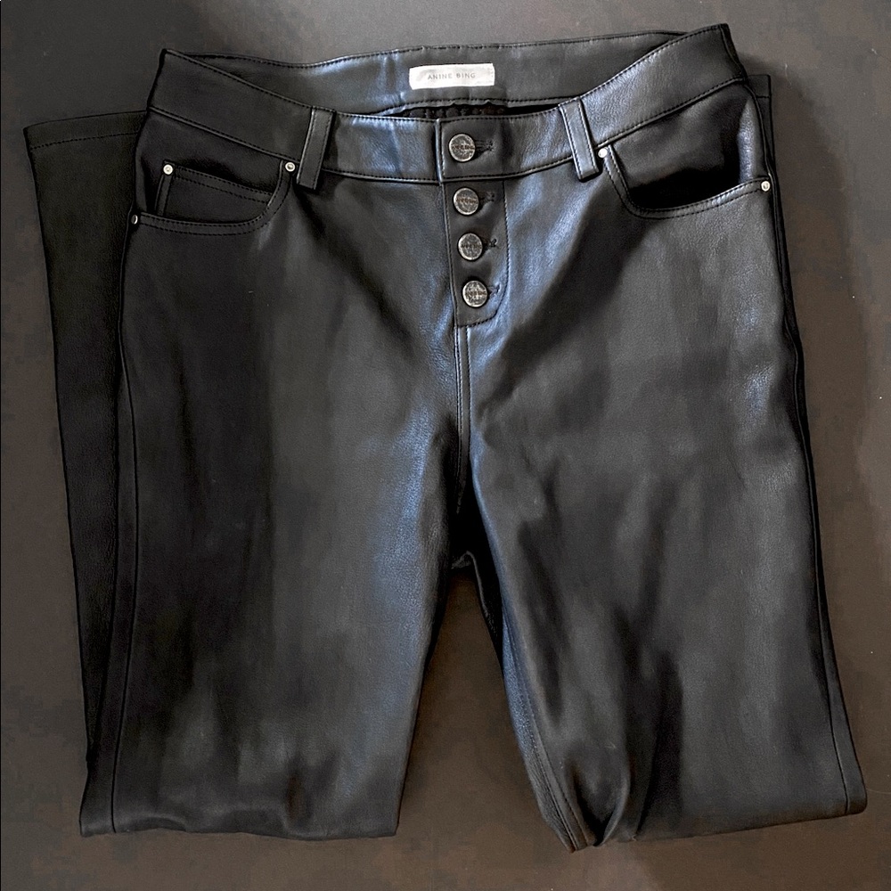 ANINE BING leather pants